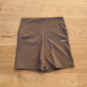 Second Left - Nandex High Waist Mini Length Bike Shorts in Brown